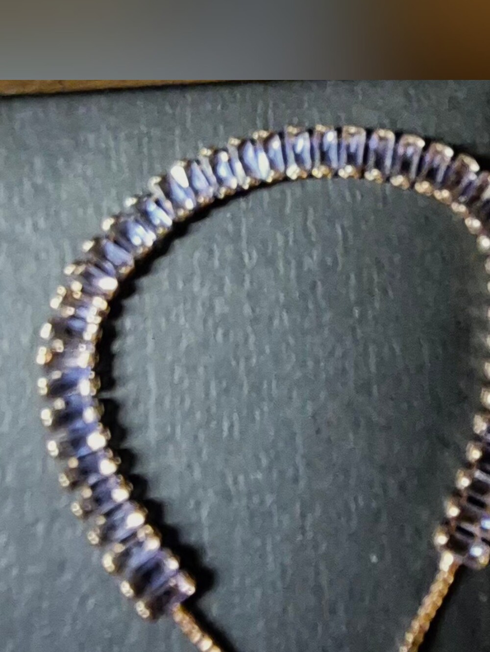 Mossimo Supply Co. Rose Gold Bracelet with Purple Stones - Picture 2 of 6
